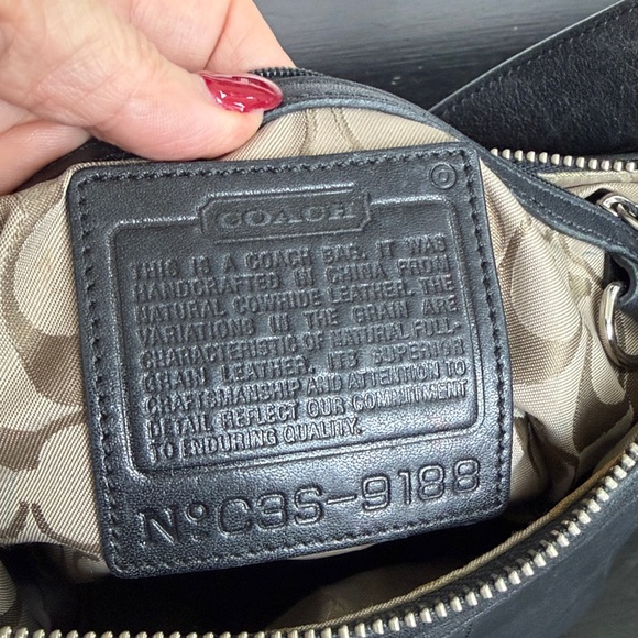 Vintage Coach 9188 Shoulder Bag Crossbody Genuine Leather Black purse - Picture 8 of 9